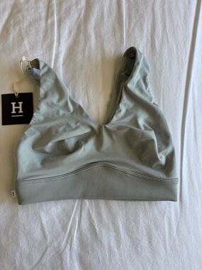 Seamless Light Blue V-Neck Bralette